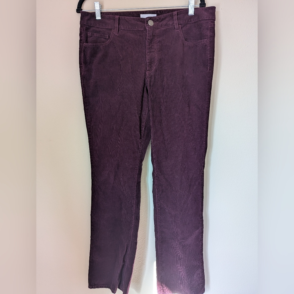 Ann Taylor Loft Corduroy Pants in Deep Purple Size 12